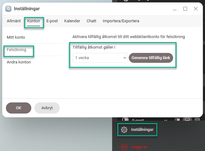 Ge tillfällig åtkomst till ditt konto